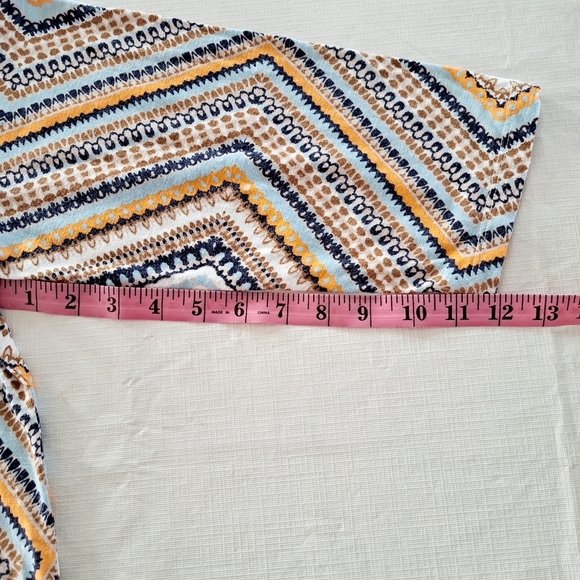 Chico's Size 3 (L)Multi Color Pullover Top 3/4 sleeves #168 - Picture 5 of 9